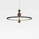 Axyaa Wood Grain LED Pendant Light - Retro Nordic Design