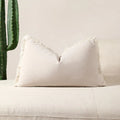 Axyaa Boho Tassel Throw Pillow Cover - Soft Breathable Decorative Cushion - 30x50 45x45 50x50