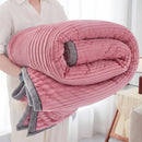 Axyaa Plush Striped Blanket: Thick Winter Warmth