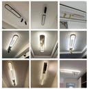 Axyaa Acrylic Strip LED Chandeliers with Spotlights for Living Room Bedroom Kitchen Lighting