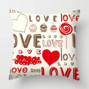 Axyaa Red Lips Heart Pillow - Black Love Sofa Car Cushion Cover
