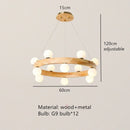 Axyaa Glass Ball LED Chandelier for Modern Decor Lighting