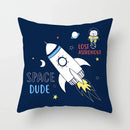 Axyaa Astronaut Theme Polyester Pillowcase Sofa Chair Cover 45x45cm