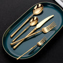 Axyaa Stainless Steel Cutlery Set - Elegant 10 Pcs Western Tableware Flatware
