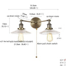 Axyaa 2-Head Industrial Vintage Wall Lamp Clear Glass Stair Light Fixtures