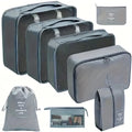 Axyaa 8-Piece Solid Color Travel Packing Cubes Set for Organizing Clothes and Toiletries