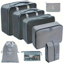Axyaa 8-Piece Solid Color Travel Packing Cubes Set for Organizing Clothes and Toiletries