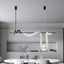 Axyaa Nordic Art Line Pendant Light - Luxury LED Chandelier for Dining Room & Bar