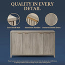 Axyaa Fluted Sideboard Buffet: 56" Modern Credenza with Storage, Doors & Shelves