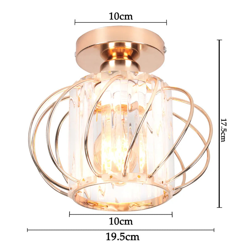 Axyaa Round Iron Ceiling Chandelier for Dining Room, Bedroom, Kitchen - Modern Design