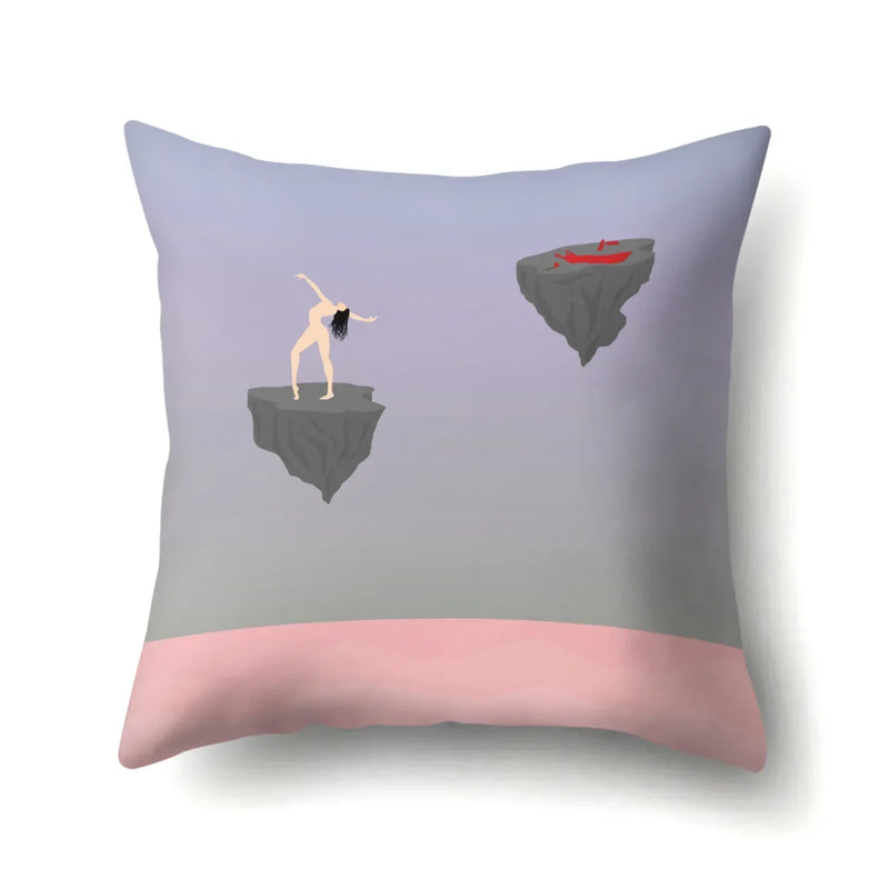 Axyaa Cartoon Abstract Scene Cushion Cover 45x45cm