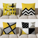 Axyaa Modern Geometric Pattern Pillow Cover for Sofa, Bedroom, Car - Digital Print Pattern