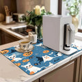 Axyaa Halloween Pumpkin Absorbent Anti-slip Drying Mat for Kitchen and Bathroom