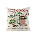 Axyaa Christmas Gingerbread Car Tree Print Pillowcase for Festive Home Decor