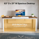 Axyaa 55" Computer Desk - Home Office Writing Table Workstation