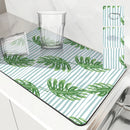 Axyaa Kitchen Draining Mat: Absorbent, Antiskid, Quick Dry Bathroom & Coffee Dish Pad