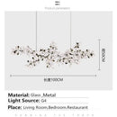 Axyaa Modern Luxury Hanging Chandelier - Long Chandeliers for Dining Room, Kitchen, Bar, Living Room
