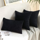 Axyaa Soft Plush Corduroy Pillow Case for Home Decor - 40/45/50cm