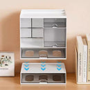 Axyaa Clear Cosmetic Organizer with Drawers - Desktop Storage Box for Makeup and Stationery