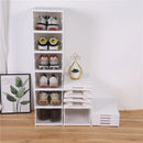 Axyaa Shoe Storage Boxes: Integrated 3-Layer Wall Rack, Transparent Foldable Cabinet