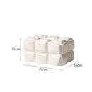 Axya Ceramic Tissue Box Square Aerated Shape Paper Extractor Storage Box, Napkin Holder
