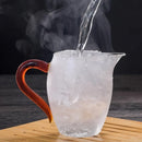 Axyaa Glass Tea Pot with Colorful Handle Infuser Fair Cup for Puer Tea