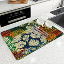 Axyaa Paisley Absorbent Drying Mat for Kitchen Table Cup Dry Coffee Mat