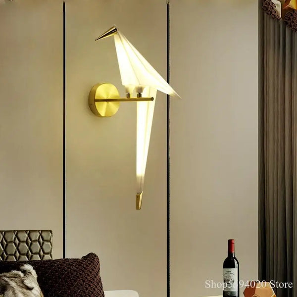 Axyaa Little Bird LED Wall Lamp: Modern Nordic Wall Sconce for Bedroom & Living Room