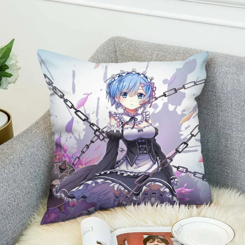 Axyaa 45x45 Cushions Covers for Bed Pillows, Sofa Anime Body Home Decor