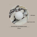 Axyaa Luxury Stone White Glass Ball LED Wall Lamp