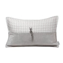 Axyaa Luxe White Leather Woven Horsehair Cushion Pillowcase for Villa Model Room