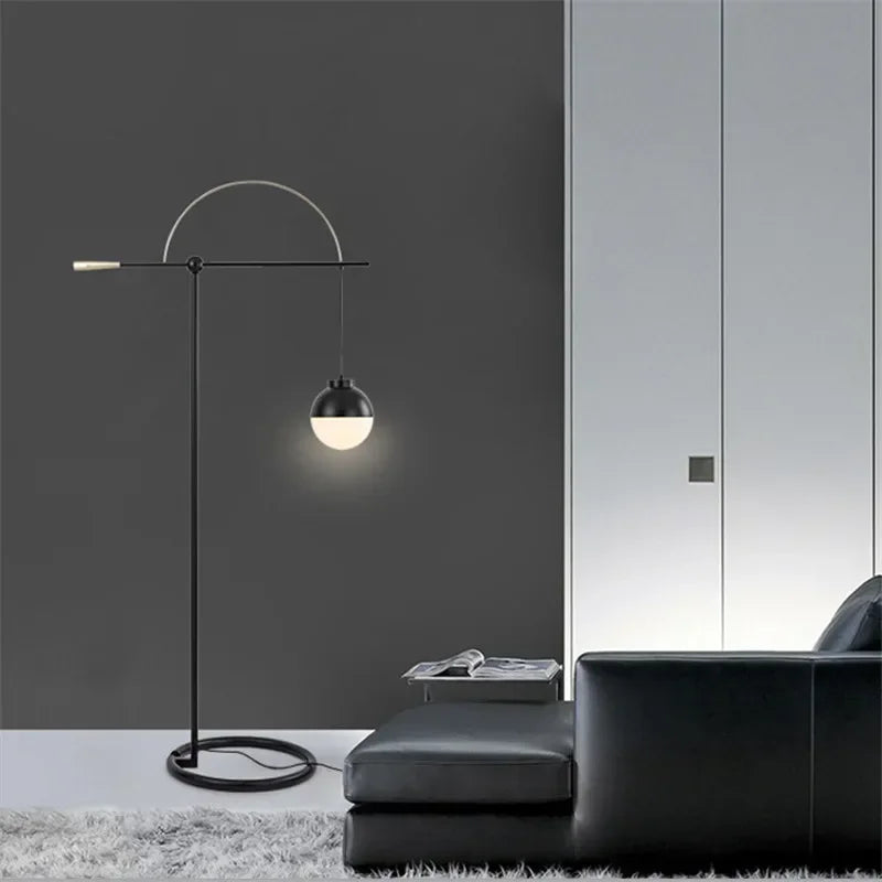Axyaa Nordic LED Floor Lamp Stylish for Modern Family Living Room & Bedroom