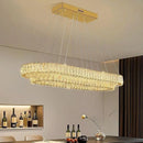 Axyaa Crystal Chandelier Stair Pendant Lamp Living Room Interior Lighting