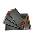 Axyaa Wood Grain Plastic Tray - Non-slip Kitchen Tableware & Hotel Service Tray