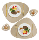 Axyaa Faux Leather Placemats & Coasters Set - Waterproof Dining Table Mats & Pads