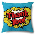 Axyaa Soft Plush POP Comic Portrait Cushion Cover - Home Decor Pillowcase