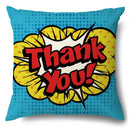 Axyaa Soft Plush POP Comic Portrait Cushion Cover - Home Decor Pillowcase
