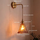 Axyaa Nordic Amber Glass LED Wall Lamp for Living Room and Bathroom