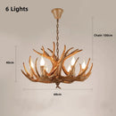 Axyaa Antler Resin Deer Horn Pendant Chandelier - Home Decor Lamp