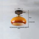 Axyaa Japanese Style LED Ceiling Lamp Iron Glass Modern Ceiling Light Home Decor