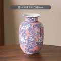Blue & White Belly Vase by Axyaa - Retro Chinese Porcelain Ornaments for Home Decor