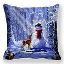 Axyaa Santa Print Pillowcase for Christmas and New Year Decor