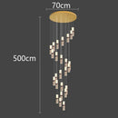Axyaa Crystal Chandelier Stair Pendant Lamp Living Room Interior Lighting