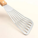 Axyaa Stainless Steel Fish Frying Shovel with Wooden Handle - Household Essential