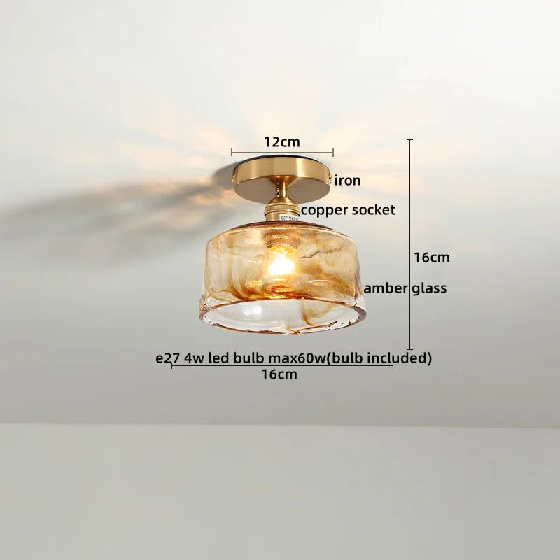 Axyaa Frosted Glass LED Ceiling Lamp for Modern Indoor Lighting