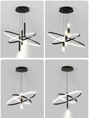 Axyaa LED Chandeliers: Modern, Round, Ceiling Hanging Lamp for Home Lighting