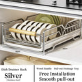 Axyaa Wood Drawer Organizer Dish Drying Rack Spicy Storage Home Gadget Set