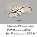 Axyaa Nordic LED Ceiling Chandelier for Living Room Bedroom Restaurant Lighting