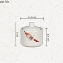 Axya Ceramic Spice Jar Set Seasoning Sugar Salt Shaker Storage Containers