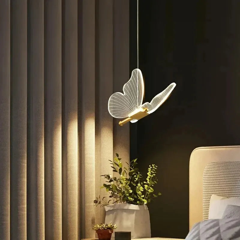 Nordic Butterfly LED Pendant Lamp for Stylish Indoor Lighting by Axyaa